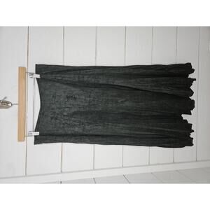 Reba size 8 Greenish black faux suede maxi skirt